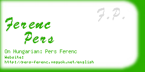 ferenc pers business card